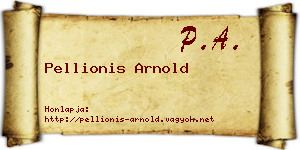 Pellionis Arnold névjegykártya